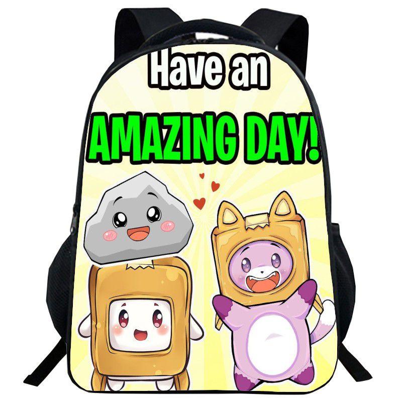 Lankybox Backpack Cartoon Schoolbag For Kids With Adjustable Padded Straps And Stylish Design