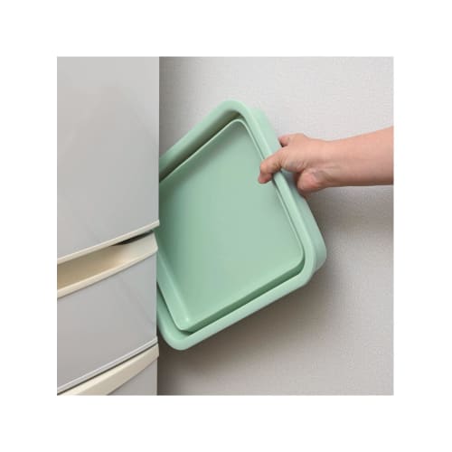Kakusei Grinday NB-23 Folding Washtub, Square, 27.3cm X 37cm X 11.9cm, Green