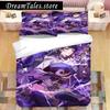 Genshin Impact Raiden Shogun 3D Printed Bedding Set Duvet Covers Pillowcases Comforter Bedding Set Bedclothes Duvet Cover741