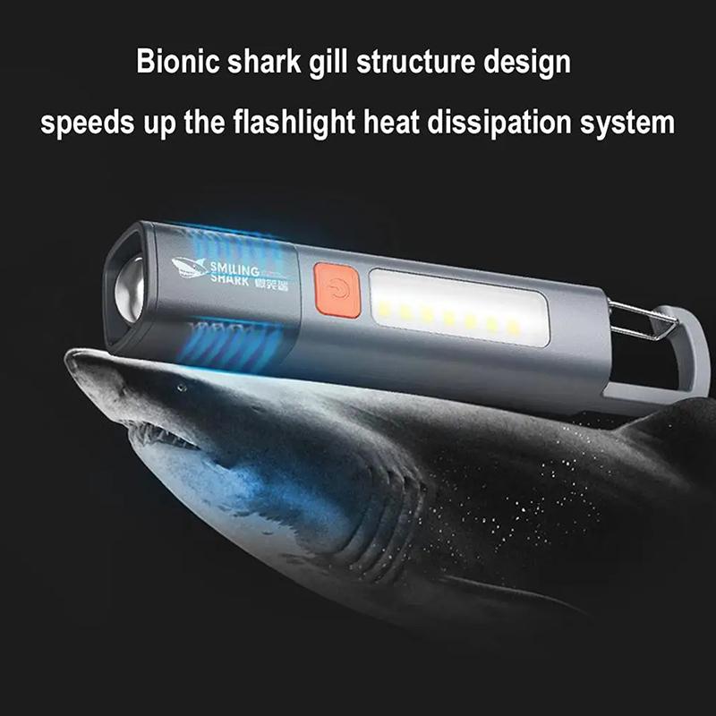 Led Torch Light Xpe Super Bright Flashlight With Hook Camping Light Rechargeable Zoomable Waterproof