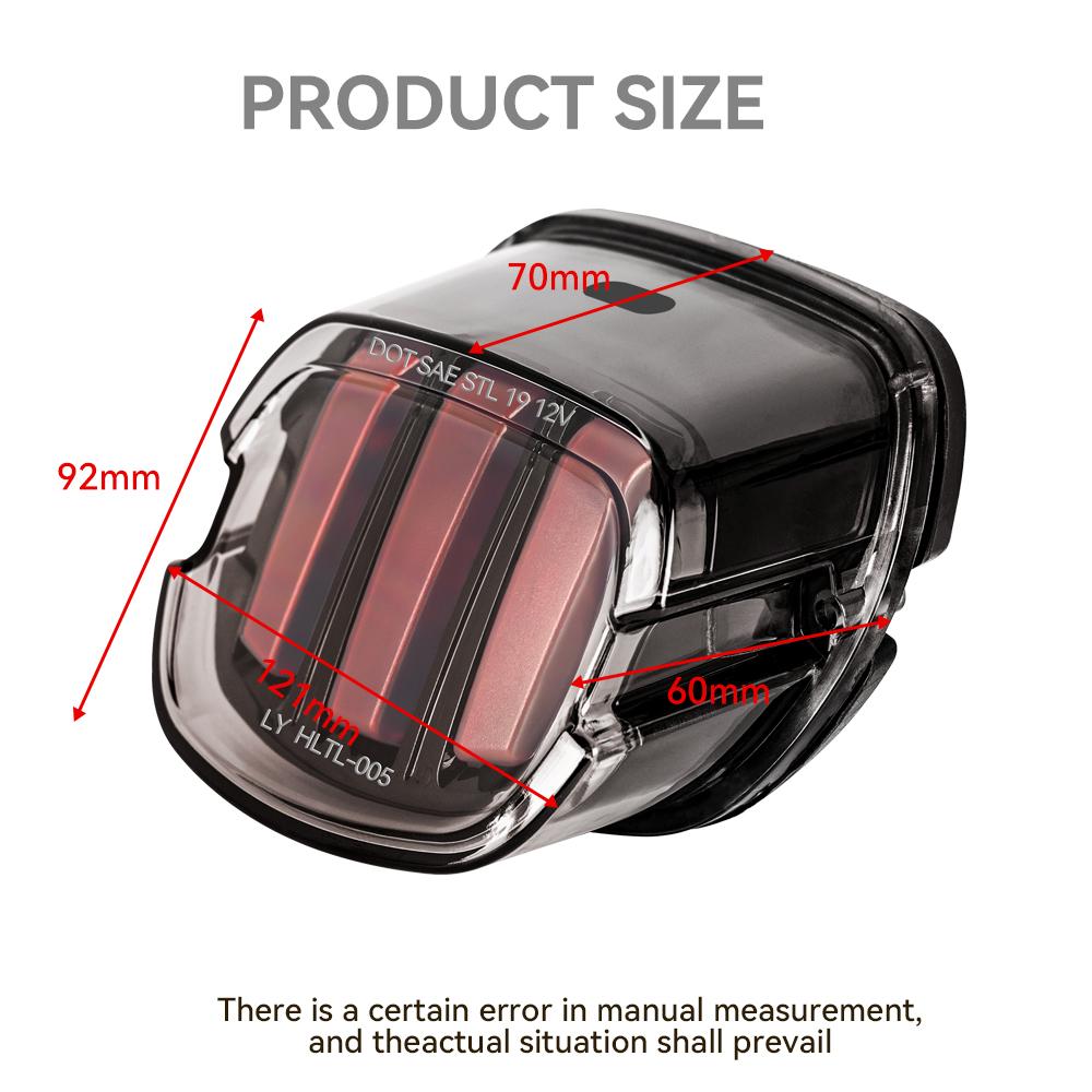 DOT Emark Approved Rear Brake Light Motorcycle LED Taillight For Harley Sportster XL883 XL1200 Softail Touring Road Tail Lamp