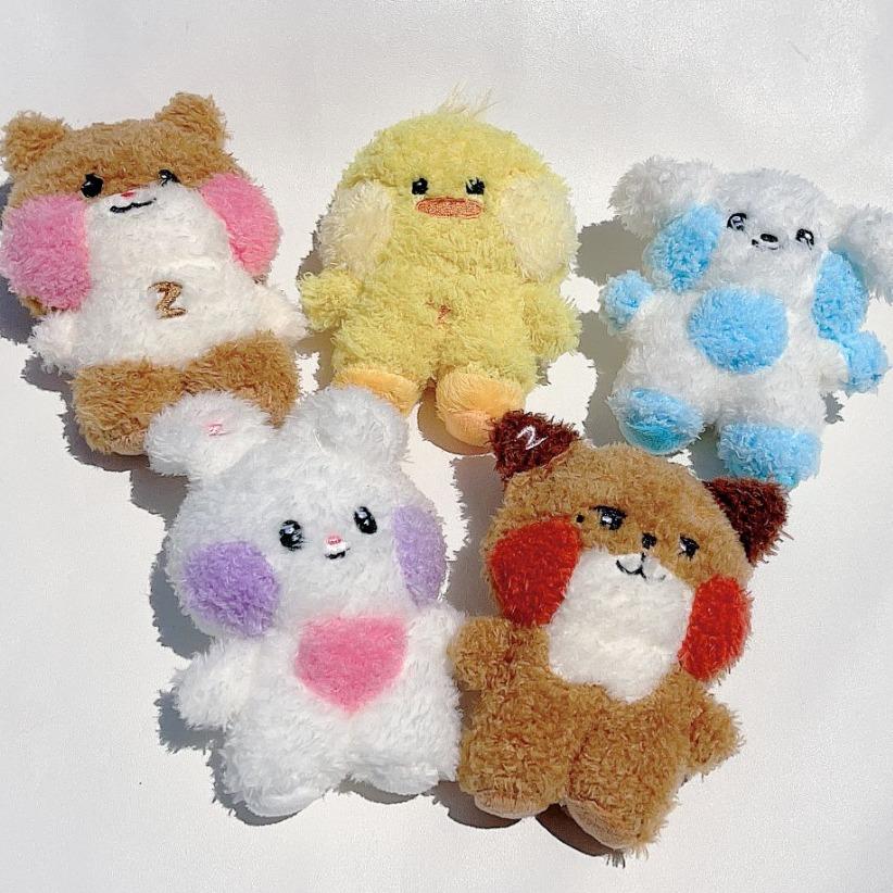 Zhanghao Zb1 Ricky Kpop Idol Keychain Plush Pendant Stuffed Puppy Cat Toy Bunny