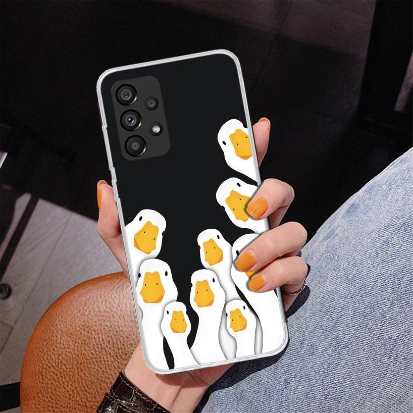 Cartoon Duck Goose Game Phone Case For Samsung Galaxy A17 A16 A15 A14 A13 A57 A56 A55 A54 A53 A37 A36 A35 A34 A33 A26 A25 A24 A2