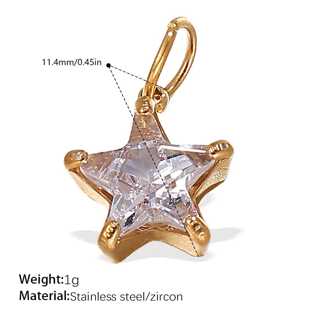 European and American creative colorful and diverse DIY pendant stainless steel plated 18K gold versatile pendant collection