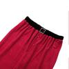 Mens Santa Claus Pants Christmas Cosplay Costume Red Soft Velvet Long Loose Trousers