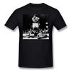 Men Cotton Tee T Shirt Graphic Plus Size Tops Letter Print Muhammad Ali Knocks Out Sonny Liston Graphic Tshirt