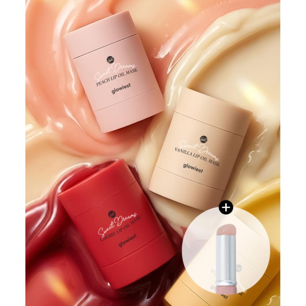 Glowiest [gift Special Set] Sweet Dreams Lip Oil Mask  + 1 Free Silicone Lip Brush Cherry