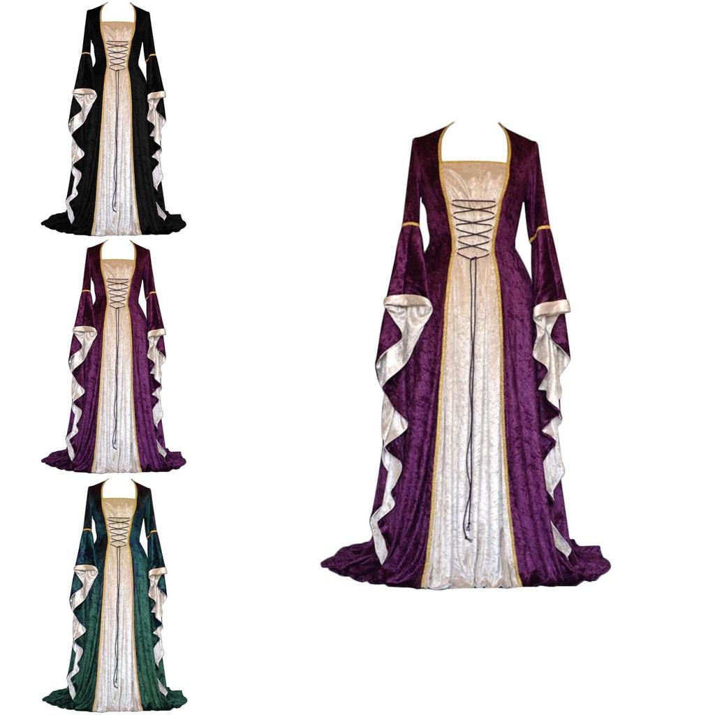 Elegante Cosplay da Donna del XVIII Secolo Abito Medievale con Tocco Gotico Vittoriano Rinascimentale