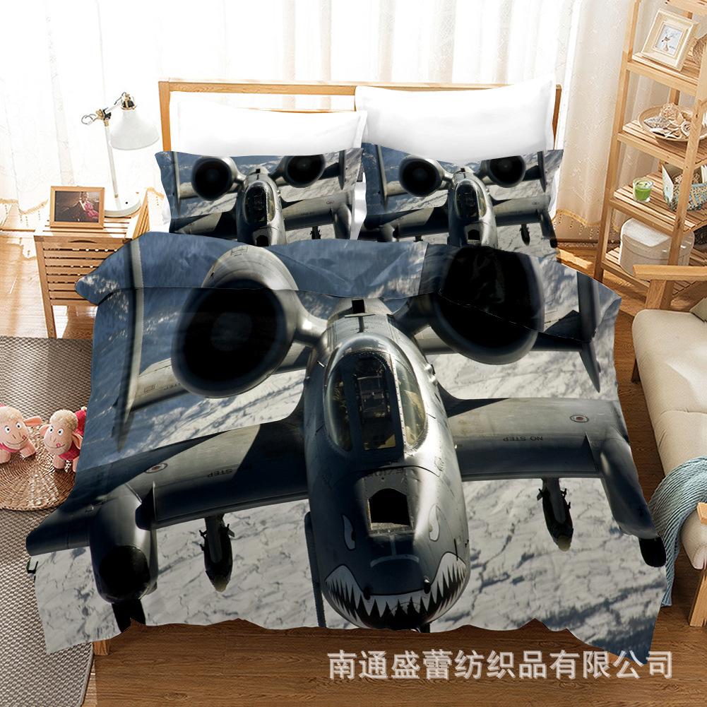 3D Fighter Three-Piece Bedding Home Textile Quilt Cover Four-Piece Children'S Bedding