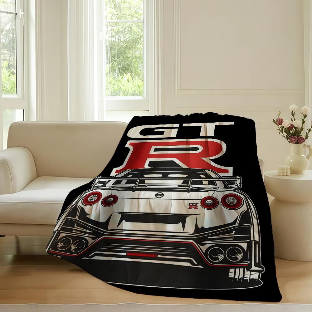 Fashion Print G GTR Blanket For Sofa Office Bed Plane Travel Sleep Read Relax Camping Soft And Warm