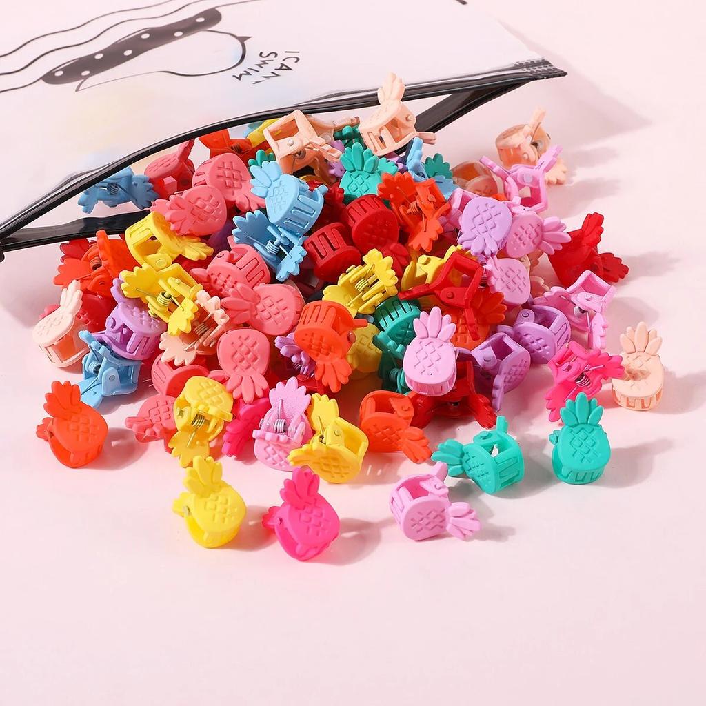 50 ks Dívčí roztomilé kreslené sponky do vlasů Malá skřipcová sponka Květina Hvězda Malá skřipcová sponka do vlasů Dětská sladká sponka do vlasů Módní vlasové doplňky