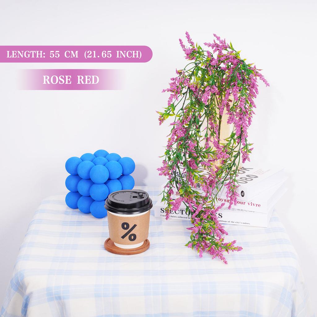 Artificial Hanging Flowers Fake Vine Garland Plants Hanging Baskets Garden Decorfor Home Wedding Party Outdoor Yard Wall