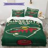 Minnesota Wild Pattern Bedding Set Quilt Cover Pillowcase Home Decor Gift (1 * Duvet Cover + 2 * Pillowcase, Without Core)