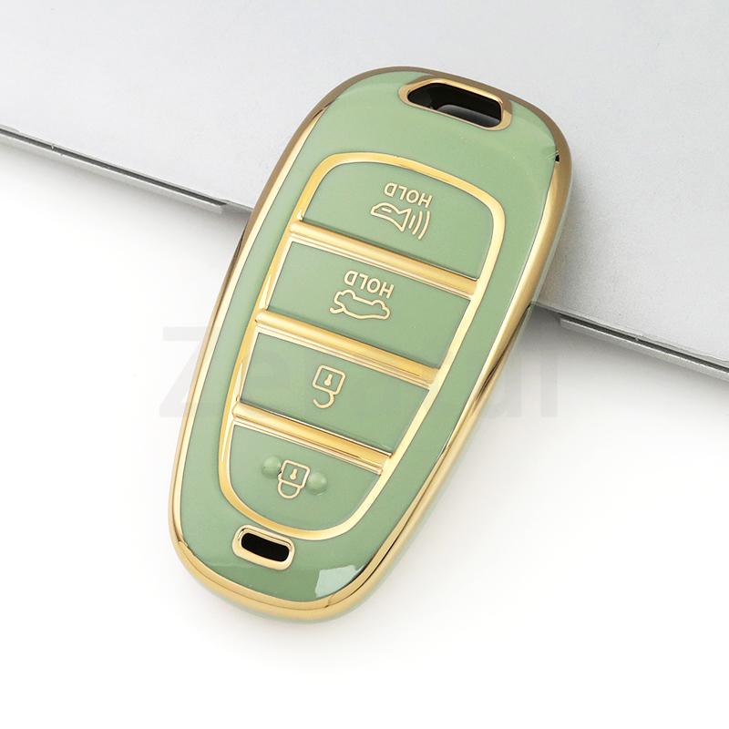 

4 Buttons Tpu Car Key Case Cover For Hyundai Santa Fe Tucson Nexo Nx4 Atos Prime Solaris Shell Fob Holder Accessories