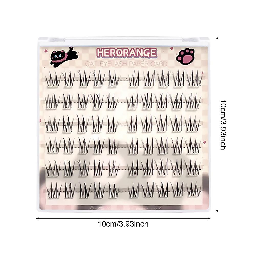 Black Long-Lasting Fake Lashes Individual Lashes Clusters Perfect for Girls Natural Wispy Fluffy Lashes Daily Makeup Tools