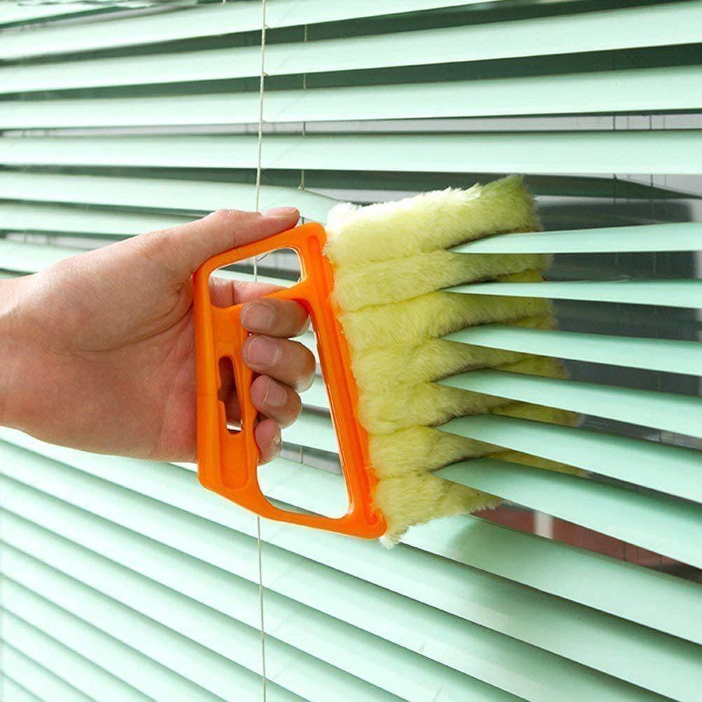 

Detachable Venetian Blind Cleaner Brush Air Conditioner Vent Duster Washable Window Blinds Cleaning Tool Orange