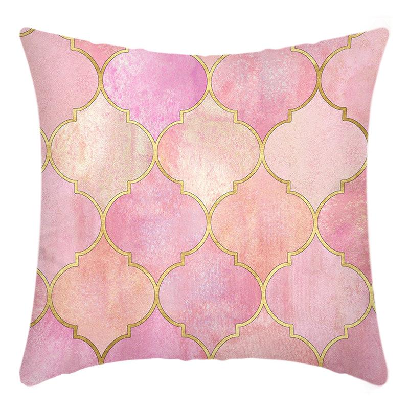 New Light Luxury Feather Letter Print Printed Cushion Home Sofa Cushion Cover