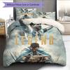 Biancheria da letto con motivo Lionel Messi Decorazione per la casa Regalo di compleanno (1 * copripiumino + 2 * federa, senza nucleo),merchandising per fan.