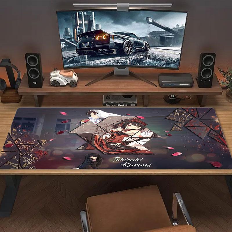 Black Fantasy Large Size Mouse Pad Large Gaming Table Cushion Nonslip Laptop Tablet Big Mousepad Xxl Mat Mini Pc Playmat With Lock Edge