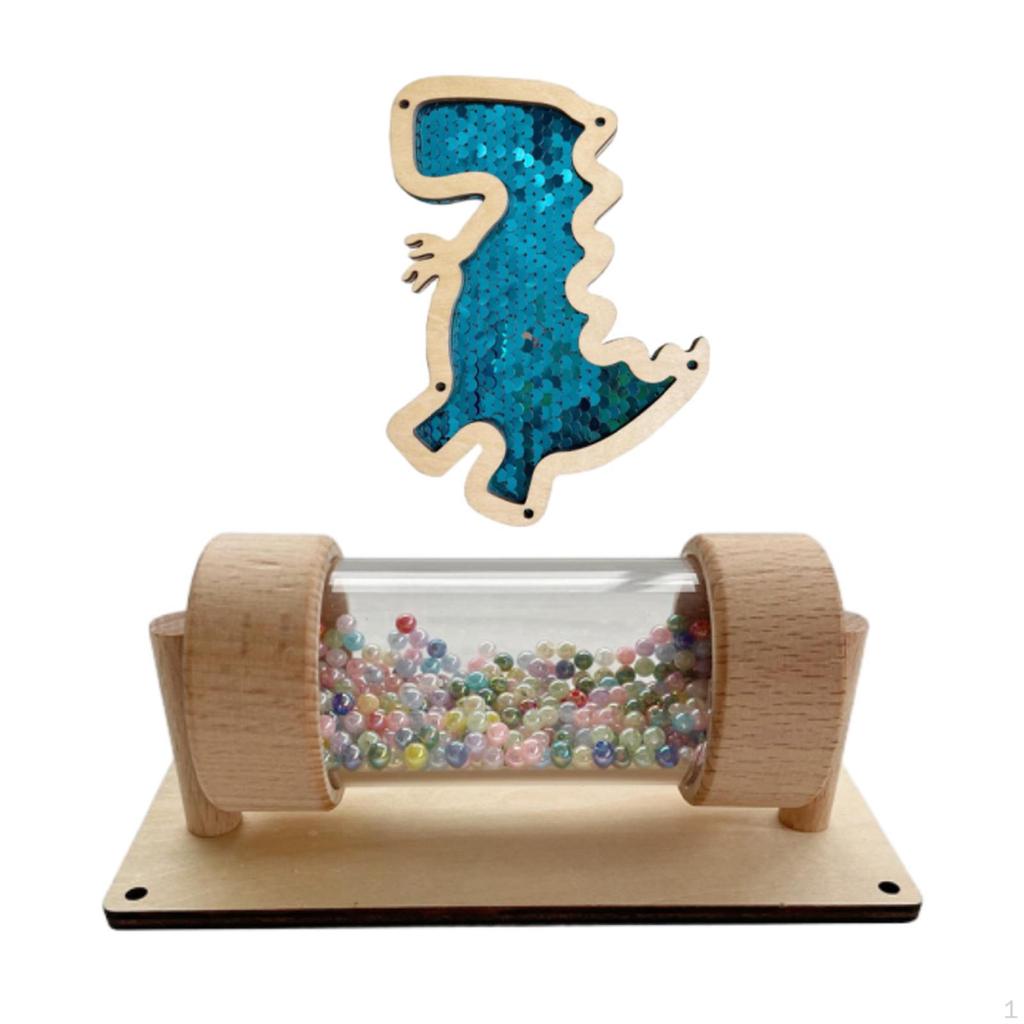 Busy Board Part Sequined Dinosaur Kids Instrument DIY Rain Sound Effect Rattle Tube Rainstick for