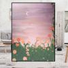 Pastorale Style Oil Painting Window Film Small Fresh Plants Glass Sticker Privacy Protection Static Stained Glass Films Decor