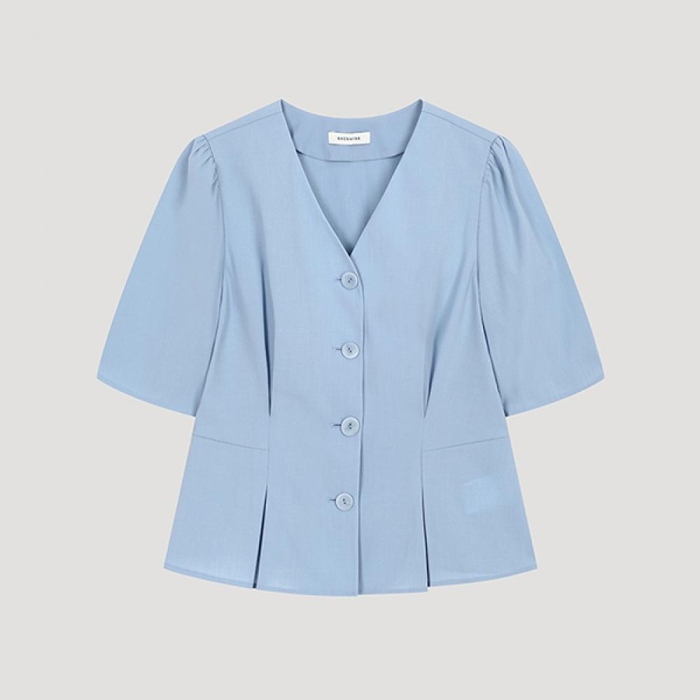 

She S miSS Volume Slim V Neck blouSe Swwblo22040 Ll light blue/55
