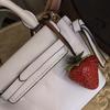 Waterproof Strawberry Key Ring Elegant Red Resin Fruit Pendant Versatile Bag Charm  Car Key