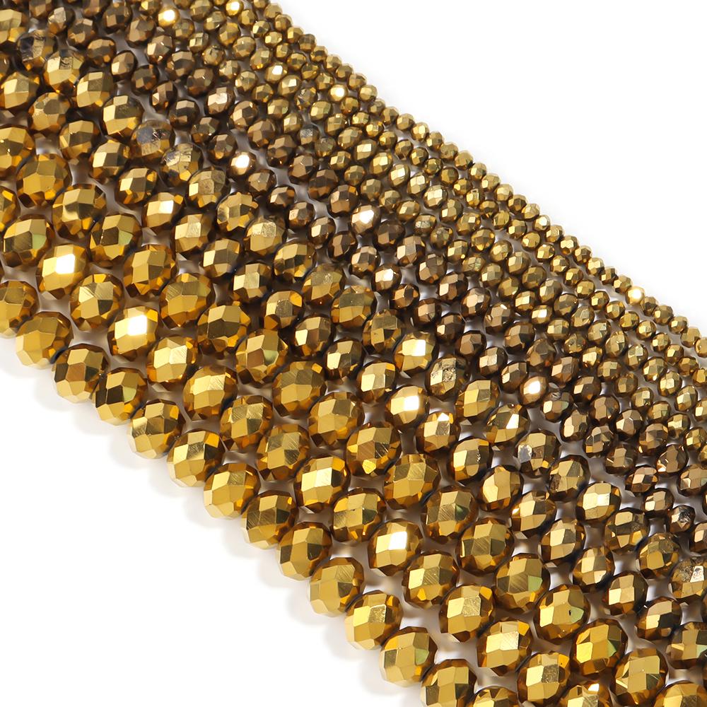 3/4/6/8/10mm Multicolor Crystal Glass Faceted Beads Rondelle Spacer Flat Abacus Bead For Jewelry Making DIY Necklace Accessories