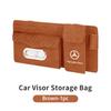 CSF1   Car Sun Visor Glasses Card Holder Hanging Tissue Storage Box For Mercedes Benz CLK GLC W212 C200 C300 W203 W204 W205 W169 W176