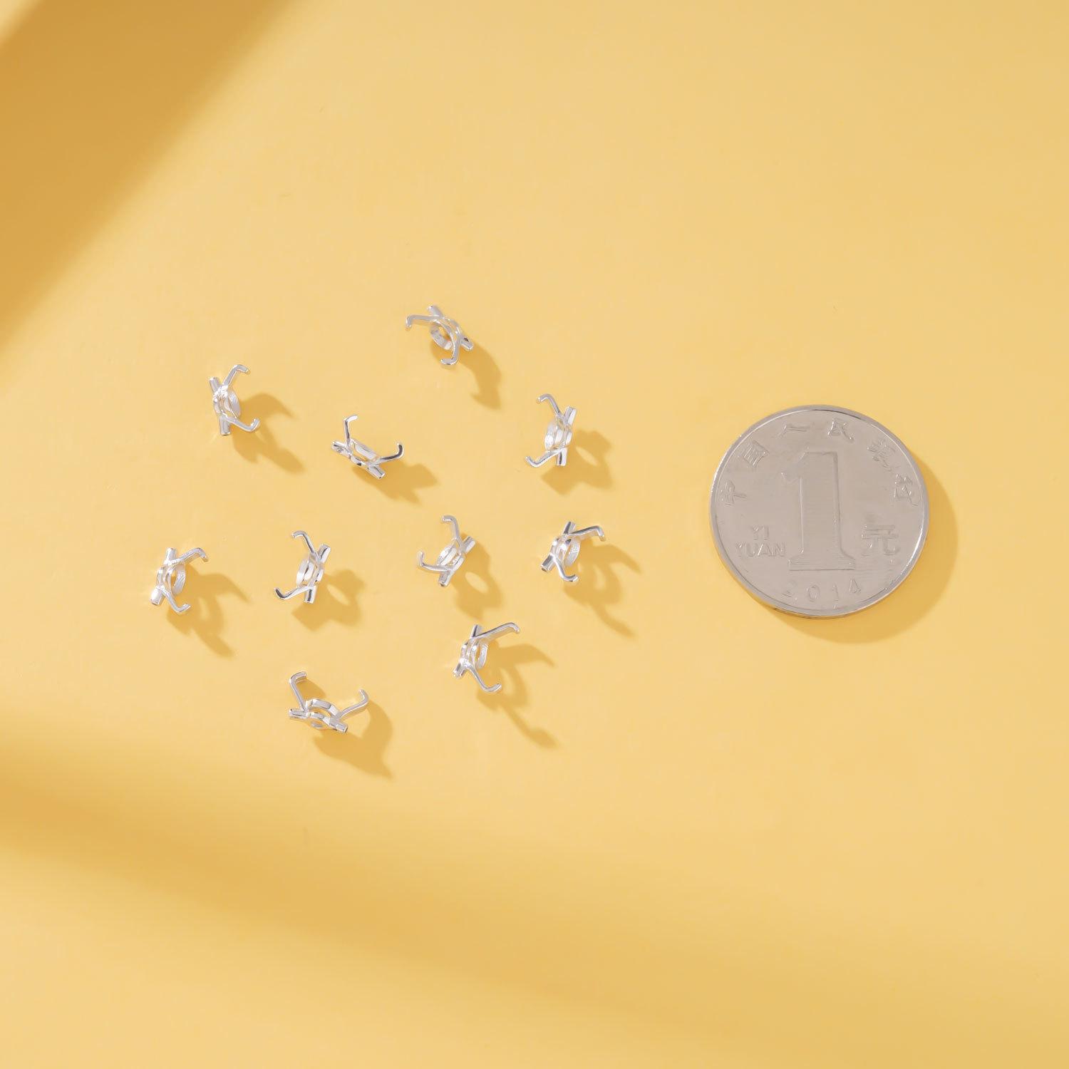 

S925 Стерлинговое серебро Слеза русалки Леска Циркониевая оправа для кольца для изготовления ювелирных изделий своими руками.