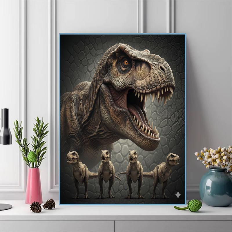 T-Rex 100% Round Full Drill 5D DIY Diamond Painting Embroidery Cross Stitch Rhinestone Décor