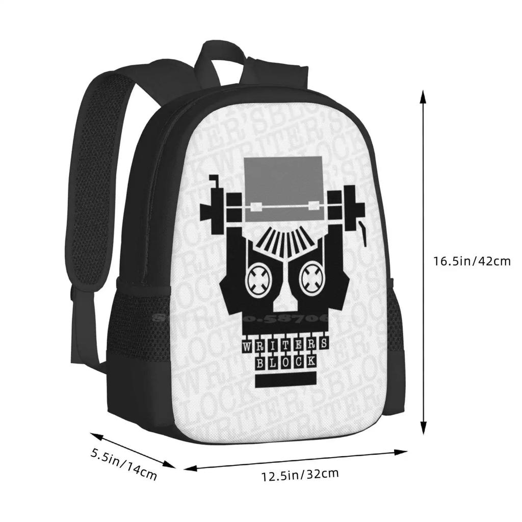 Writer's Block Ii Teen College Student Backpack Pattern Design Bags Reader Author Poet Scribe Novelist Books Reading Bookish