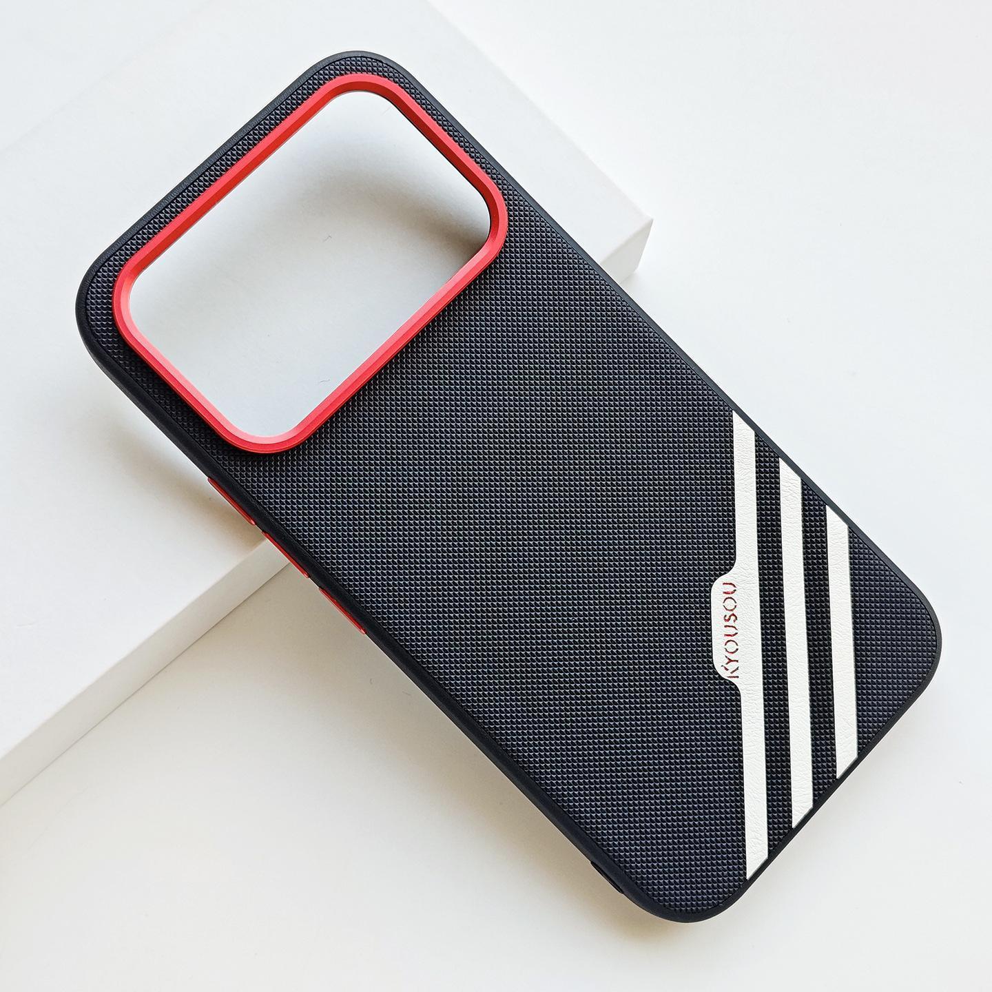 For O F8 Ultra Pro Case Stylish Three-bar Anti-fingerprint Anti-slip PC Cover For O F 8 Ultra Pro Shockproof Funda Poco F8 ultra чёрный