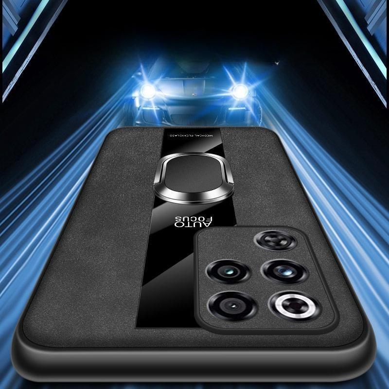 Case For ZTE RedMagic 11 11S Pro Plus Pro + Luxury Leather Matte Ring Bracket Rear Cover Shockproof Bumper Funda
