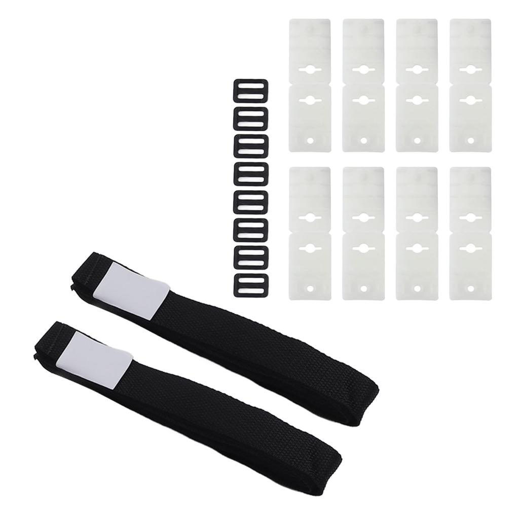 Pool Cover Reel Strap,   Length Solar Blanket Roller Attachment Kit with 8 Buckles and Straps, for Swimming Pool Cover