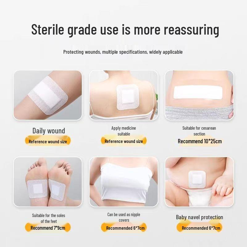 Stort Sterilt Vattentätt Andningsbart Medicinskt Förband Självhäftande Bandage