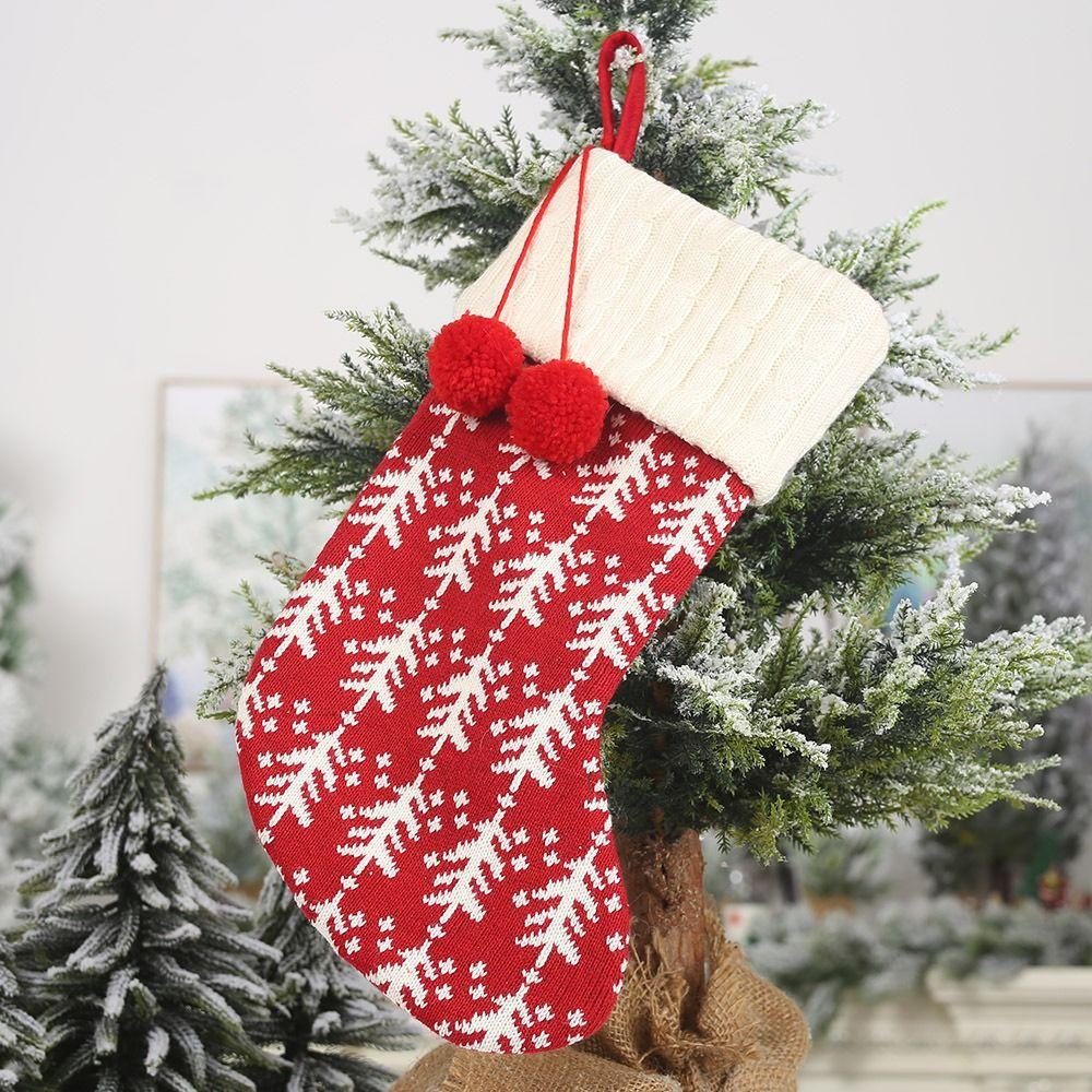 Thickened Christmas Socks Candy Bag Santa Claus Elk Snowflake Christmas Tree Decorations  Kids