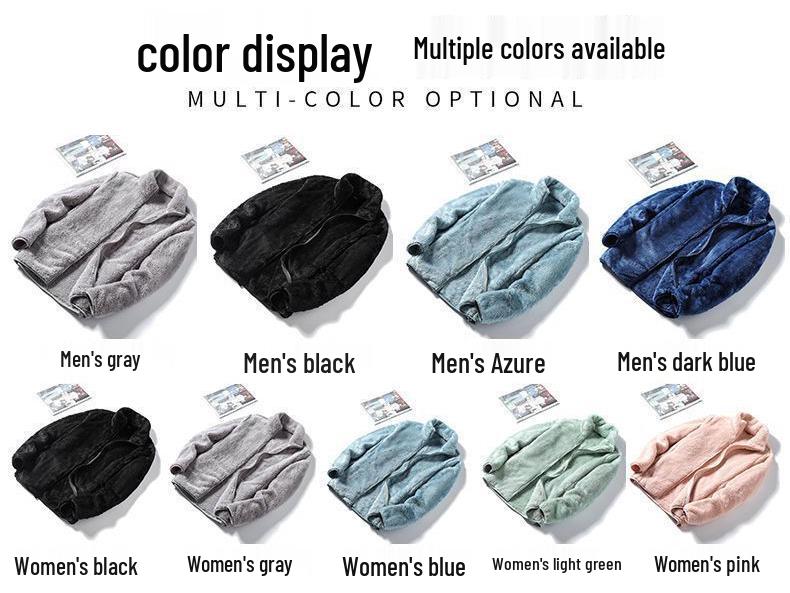 Women's Plus-Size Double-Sided Fleece Jacket - Velvet, Thick, Autumn/Winter, Warm, Loose Fit, Stand-Up Collar, Trendy Cardigan-Sweatshirt.