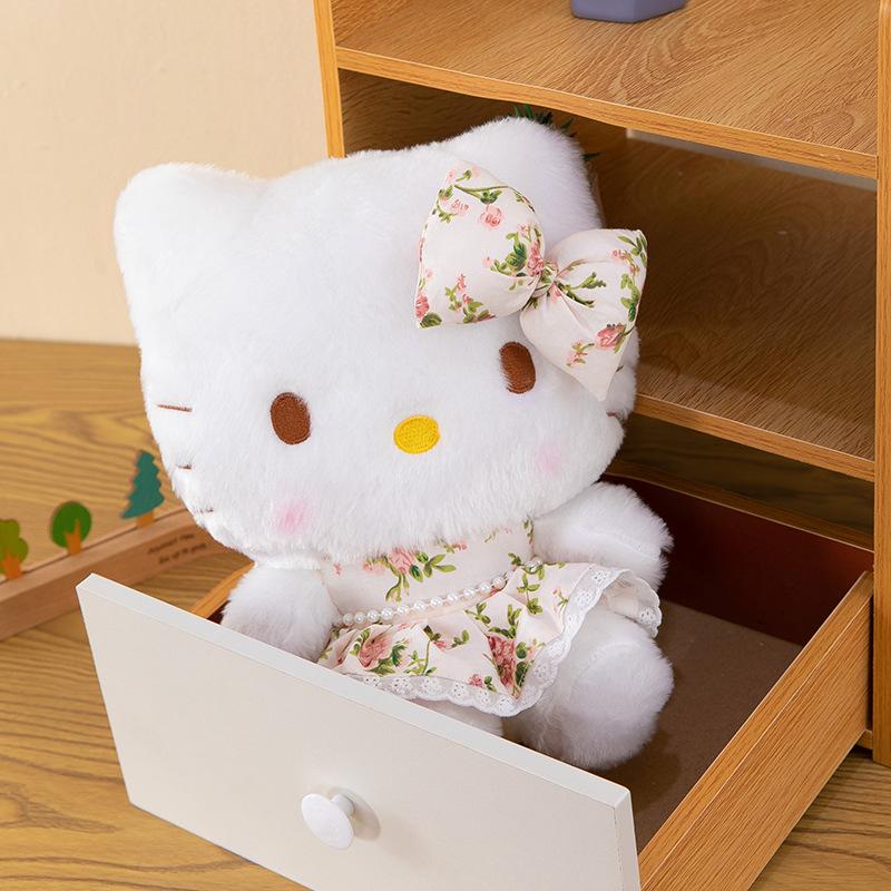 KT Cat Rich Flower Cat Plush Toy Hello Kitty Doll Coaxing Sleeping Doll