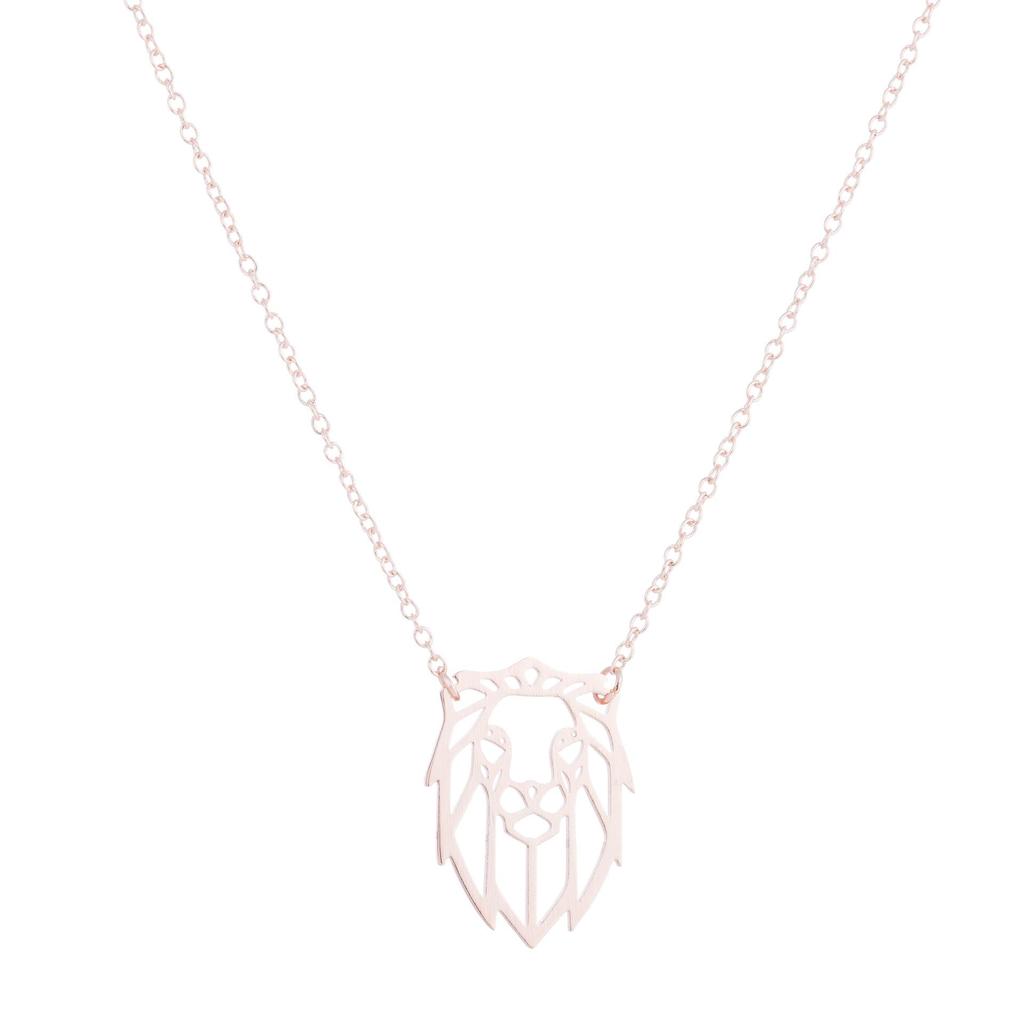 Elegant Women's Stainless Steel Origami Pendant Necklace