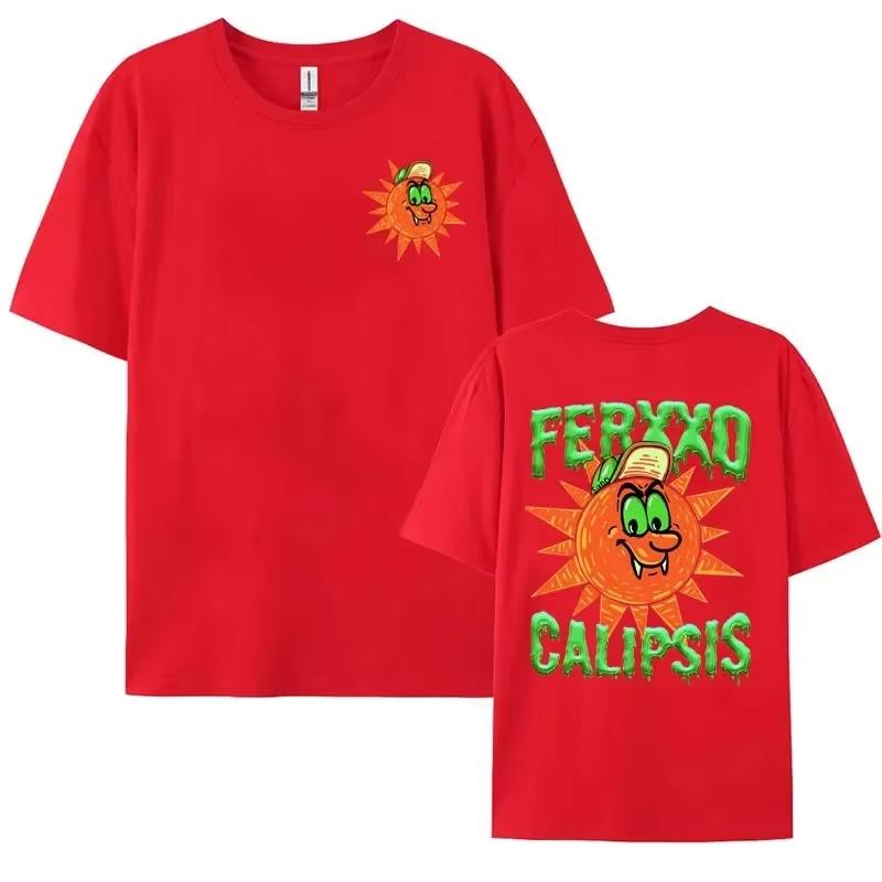 Rapper Feid Ferxxocalipsis World Tour Men's Women's Oversized Harajuku Hip Hop Style T Shirts Summer T-shirt Unisex