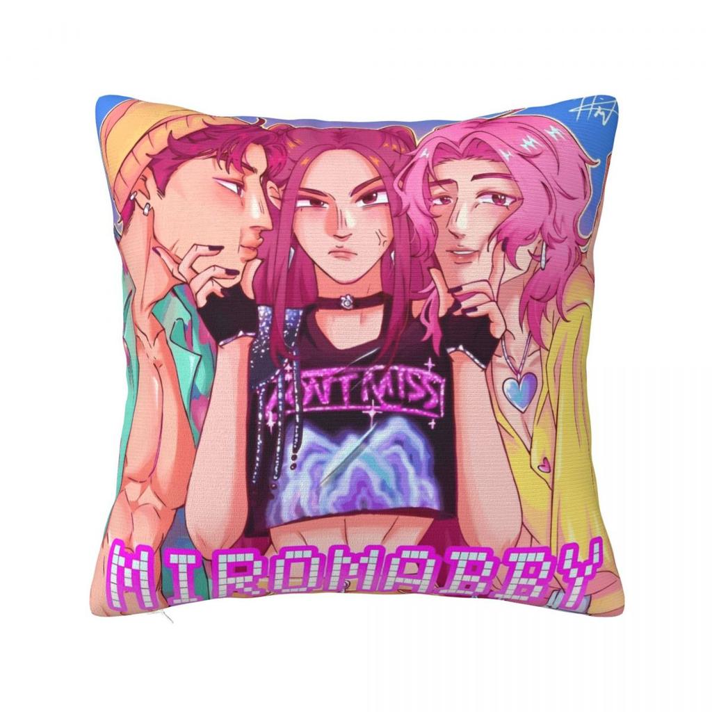 Kpop Demon Hunters Huntrix Printed Pillowcases Cushion Cover Throw Pillow Cover Y2K Home Decor Square Multi-Size