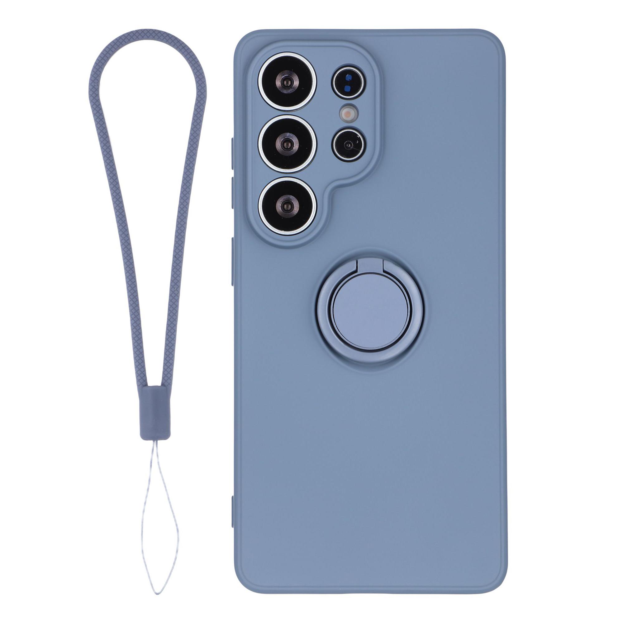 

Для Samsung Galaxy S26 Ultra Силіконовий чохол зі ремінцем, кільцем-підставкою, захисна кришка для телефону