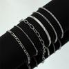 Bohemian Minimalist Jewelry Metal Figaro Chain Women's Set Multi-layer Chain Simple Bracelet