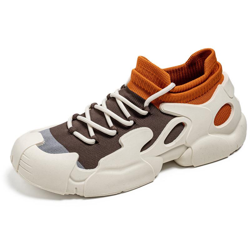 2024 Summer New Men's Casual Sports Shoes Fly-woven Mesh Breathable Dad Shoes Low-top Live Broadcast Platform Men's Shoes