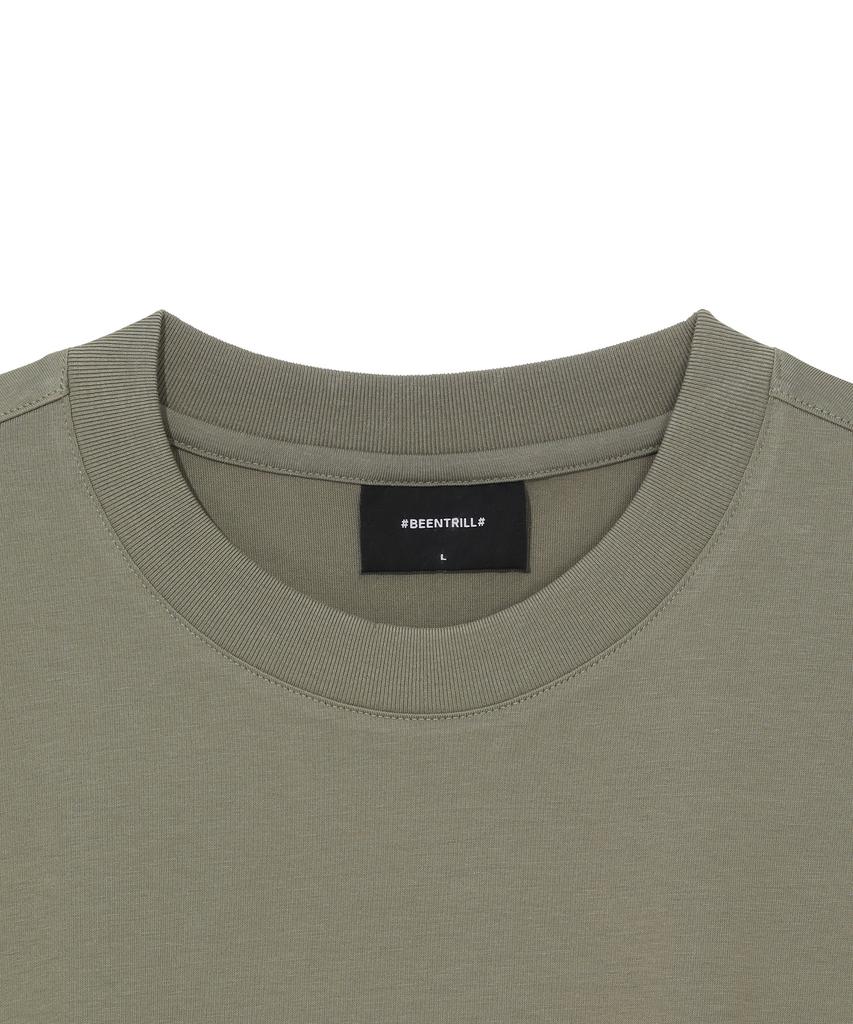 BEENTRILL Script Logo T-Shirt (Khaki)