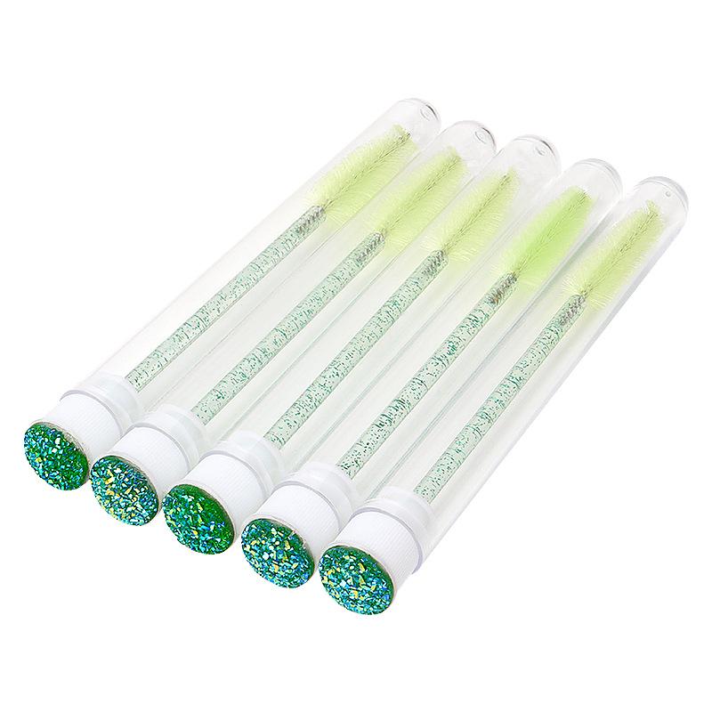 Escovas Transparentes de Diamante para Extensão de Cílios com Embalagem Multicolorida