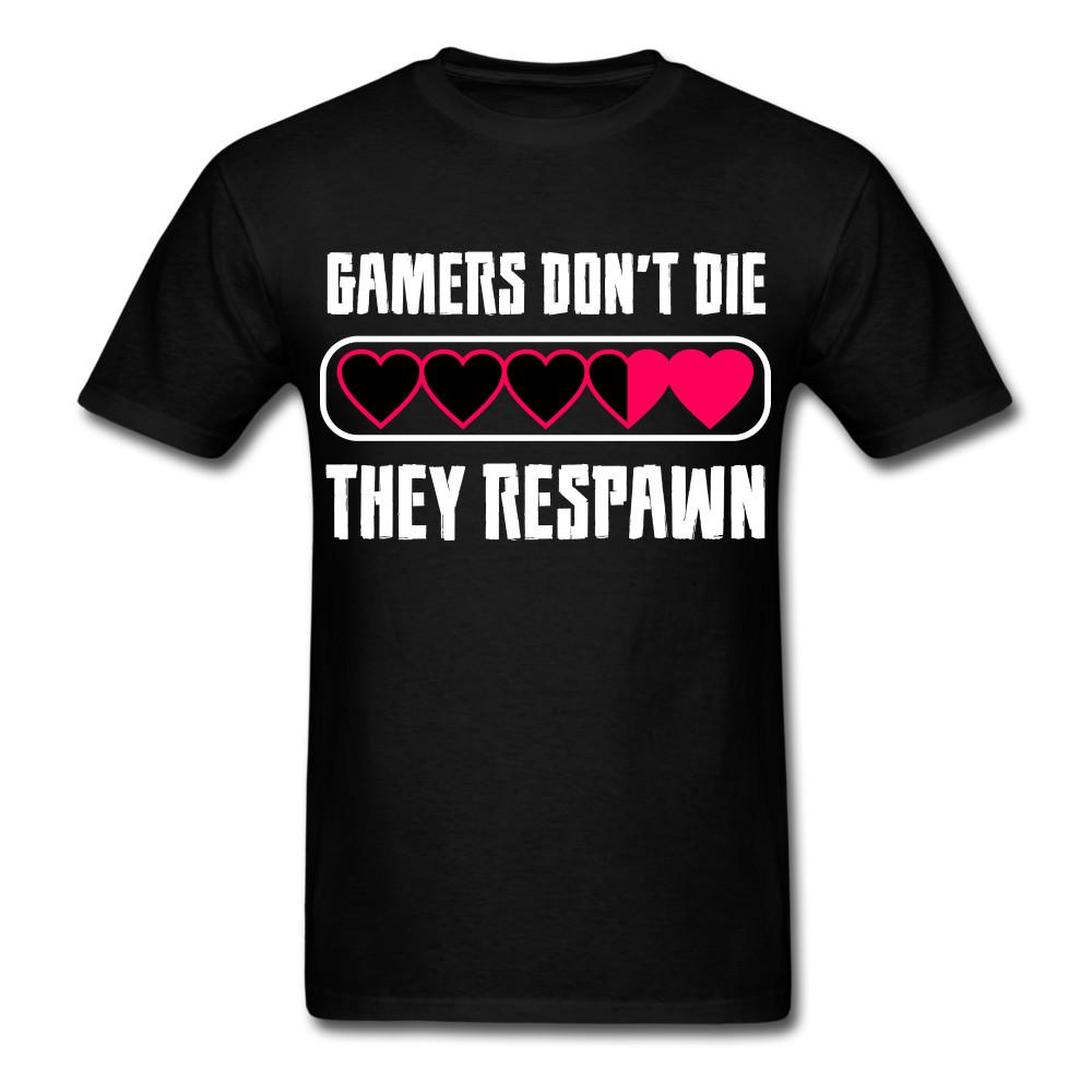 

Gamers Dont Die They Respawn shirt Level up Life Gift for Gamer T-Shirt S-6XL L