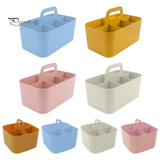 Stackable Desk Organizer Storage Box with Handle Large Capacity Multiple Compartments Pencil Holder Caddy Organizer