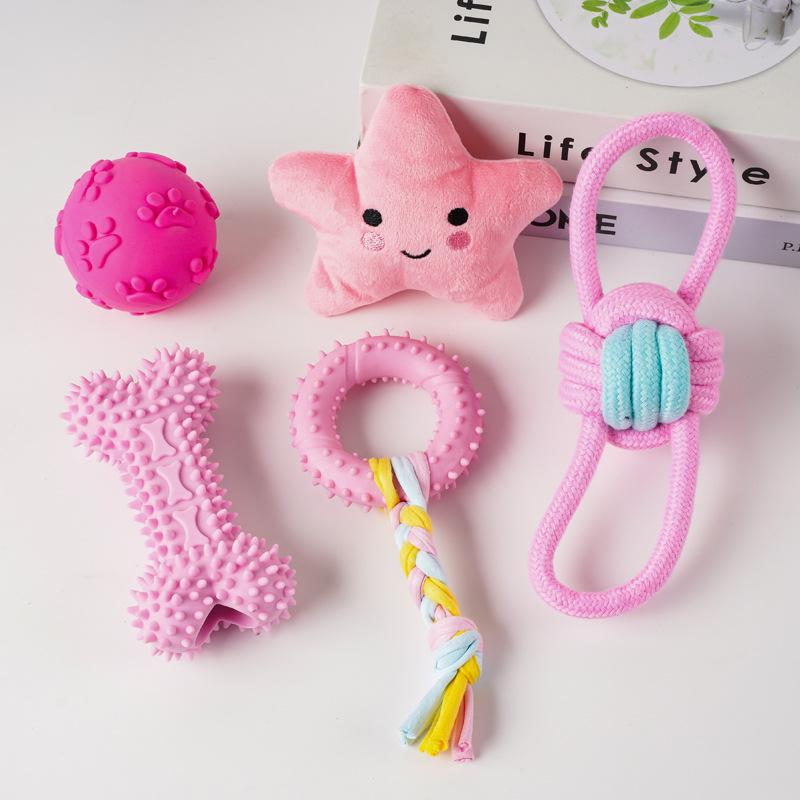 Cross-Border Pet Chew & Teaser Toy for Dogs & Cats – Teething, Training, Amusement: Small Dog Cloth Rope Knot.